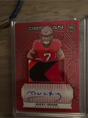 Panini Buccaneers White and Red Bucky Irving Football Card